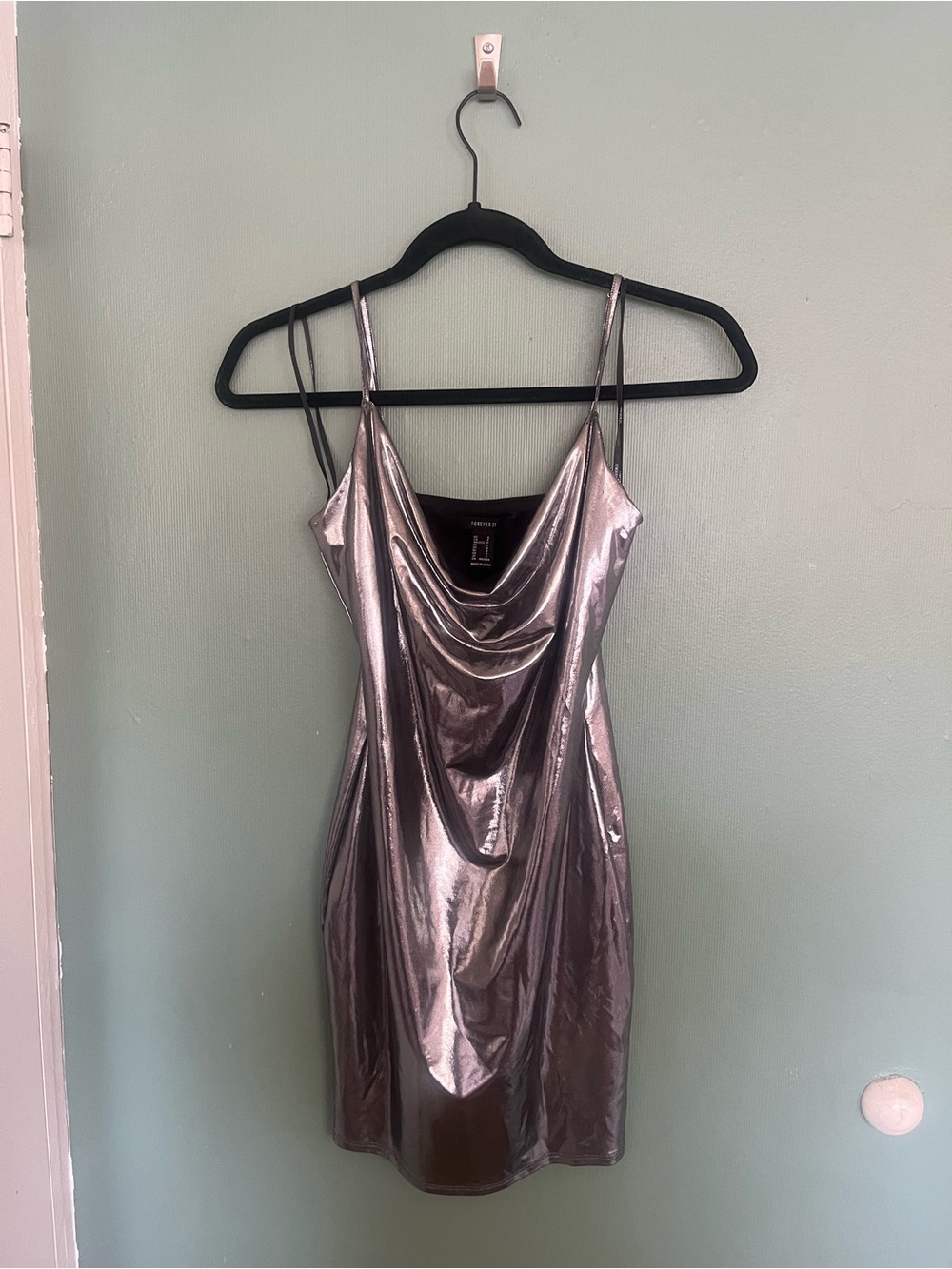 90s metallic mini dress